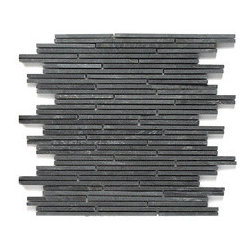 Nitay Black Slate Mosaic Tile - Mosaic Tile