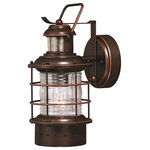 Vaxcel - Vaxcel T0255 Hyannis Dualux - 5.5" One Light Outdoor Wall Lantern - Featuring an iconic nautical-style design, the HyaHyannis Dualux 5.5"  Burnished Bronze Cle *UL: Suitable for wet locations Energy Star Qualified: n/a ADA Certified: n/a  *Number of Lights: Lamp: 1-*Wattage:60w Medium Base bulb(s) *Bulb Included:No *Bulb Type:Medium Base *Finish Type:Burnished Bronze