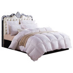 Egyptian Bedding - Luxurious Hungarian Goose Down Comforter 800 Thread Count 750FP, California King - Package contains One White Goose Down Comforter in a beautiful zippered package. Wrap yourself in these 100% Egyptian Cotton Superior Down Comforters that are truly worthy of a classy elegant suite, and are found in world class hotels. Woven to a luxurious 800 threads per square inch,these fine Down Comforters are crafted from Long Staple Giza Cotton grown in the lush Nile River Valley since the time of the Pharaohs. Comfort, quality and opulence set our Luxury Bedding in a class above the rest. The ultimate in luxury! this amazing light 750 + fill power goose down comforter floats within a 800 Thread count 100% Egyptian cotton .The result is a comforter so luxurious and soft, you will believe you are truly covering with a cloud, night after night. Warranty only when purchased from Egyptian Bedding Reseller.