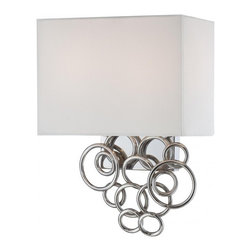 Classy 2 Light Sconce by George Kovacs Ringlets in Contemporary style - Lighting