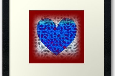 Blue Heart Framed Print