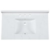 Sagehill Designs RQ3722 Premier Quartz Vanity Top 37" Quartz - Windfresh White