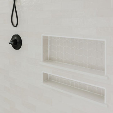 Hexagon Tile Shower Niches