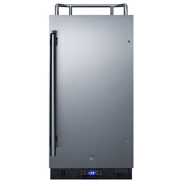 Summit SBC15NK 15"W 2.9 Cu. Ft. Built-In or - Stainless Steel / Black