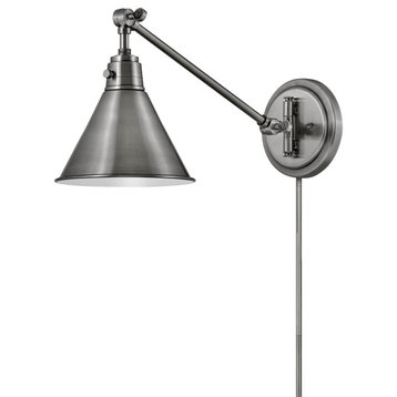 Arti 1-Light Wall Sconce In Polished Antique Nickel