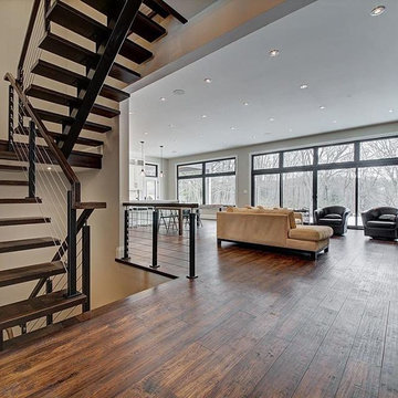 Distressed, Wide Plank Hardwood Flooring