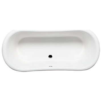 Malibu Blanca Oval Soaking Bathtub 64x28x26 White