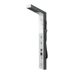 ADM Bathroom Design - ADM Shower Panel System With Handheld Shower Sprayer, White, 57" - Shower Panels And Columns