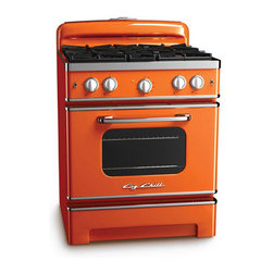 Big Chill - Big Chill Stove 30 in. wide - Orange - Gas Ranges And Electric Ranges
