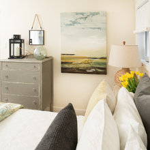 Gray, yellow, etc. guest room