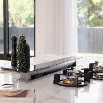 Flush Inset Gas Cooktop – Kitchen Island Craftsmanship Detail