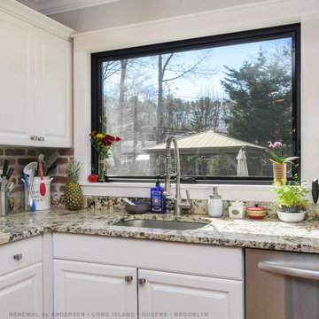 Large Black Window in Superb Kitchen - Renewal by Andersen Long Island, NY