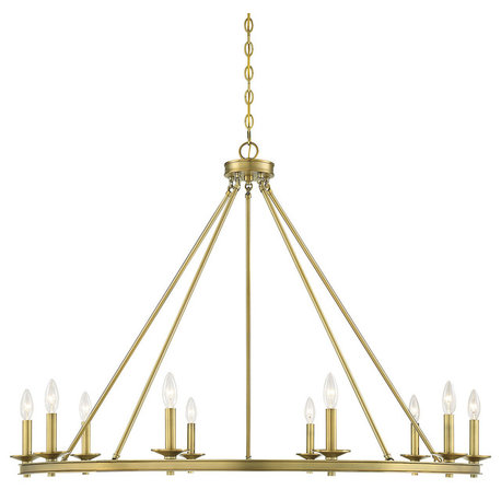 Middleton 10-Light Chandelier, Warm Brass