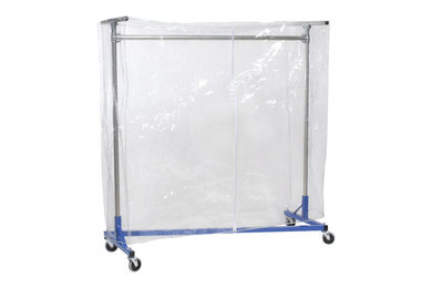 Cover - Clear Vinyl w/ Zipper - 60"H - 64"L - for 5ft Z-Rack Clear
