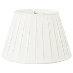 Royal Designs, Inc. - Round Pleated Designer Lampshade, Beige, White, 12.5"x20"x13.5" - This Round Pleated Designer Lampshade is a part of Royal Designs, Inc. Timeless Designer Shade Collection and is perfect for anyone who is looking for an elegant yet detailed lampshade. Royal Designs has been in the lampshade business since 1993 with their multiple shade lines that exemplify handcrafted quality and value.