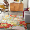 Nourison Fantasy 5' x 7'6" Aqua Contemporary Indoor Area Rug