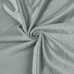 Hotham Gray and Black Plain Ready Made Velvet Curtains and Fabrics Silver Color - Upholstery Fabric