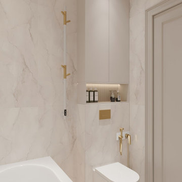 Modern Rectangular Built-in Solid Surface Bathtub Collection