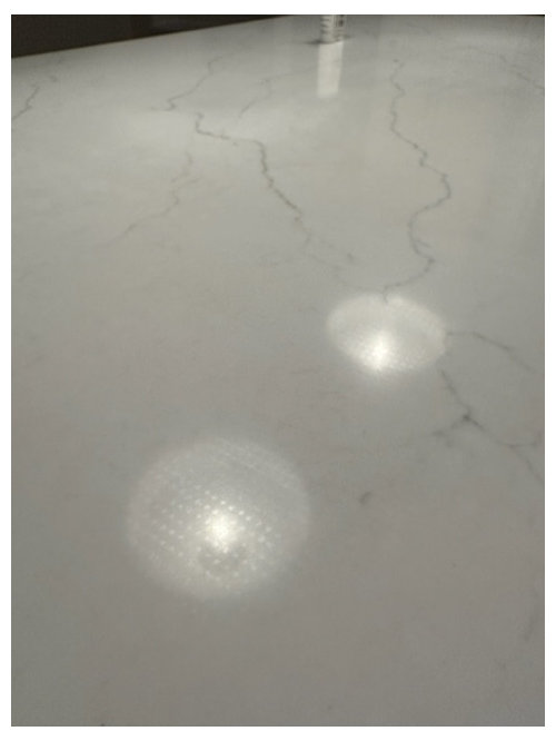 Damage to quartz? Or just residue? Gorilla grip shelf liner