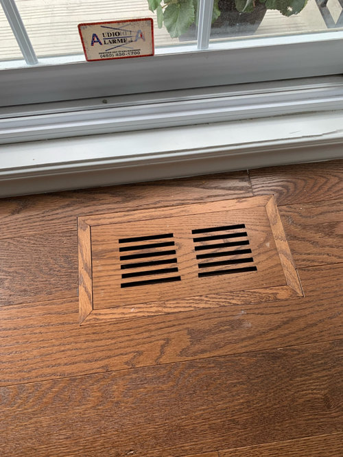 under hardwood floor HVAC registers?