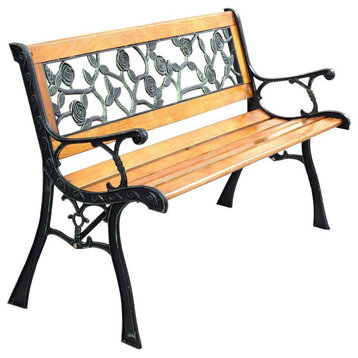 Modern Garden Bench Patio Cast Iron Love Seat