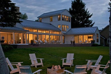 Example of a minimalist exterior home design in Grand Rapids