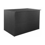 vidaXL Outdoor Storage Deck Box Chest for Patio Cushions Garden Tools Black