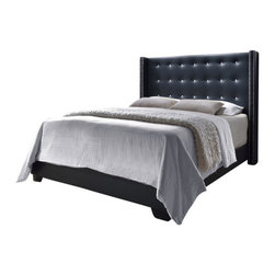 DG Casa - Savoy Black Wing Back Bed - Panel Beds