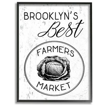 Brooklyns Best Farmers Market, 11"x14", Framed Giclee Texturized Art