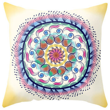 Colorful Bohemian Nature Mandala Pillow Cover