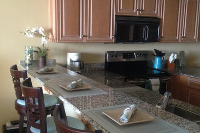 Kitchen - coastal kitchen idea in Miami