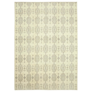 Rug N Carpet - Handmade Oriental 9' 9" x 13' 8" One-of-a-Kind Beige Oushak Rug