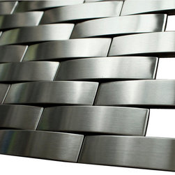 Silver Stainless Steel Subway Style Mosaic Tiles - Home Accessories & Decor