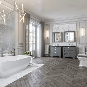 Parisian-Inspired Bathroom