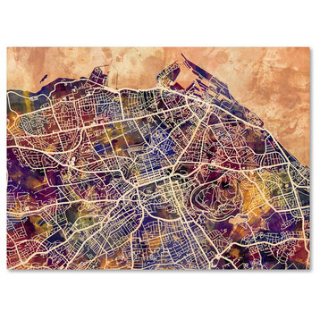 Michael Tompsett 'Edinburgh Street Map' Canvas Art, 19"x14"