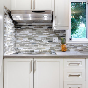 Custom kitchen cabinets + Caesarstone countertop in Toronto