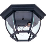 ArtCraft - ArtCraft AC8096BK Classico - Two Light Outdoor Flush Mount - Classico outdoor hexagonal ceiling mount with clear glassware and in black finish.  Shade Included: TRUE  Dimable: TRUE  Warranty: 1 Year warranty against premature paint defects and a 2 warranty against corrosion.  Room Location: Exterior LightingClassico Two Light Hexagonal Outdoor Flush Mount Black Clear Glass *UL: Suitable for wet locations*Energy Star Qualified: n/a  *ADA Certified: n/a  *Number of Lights: Lamp: 2-*Wattage:60w Medium Base bulb(s) *Bulb Included:No *Bulb Type:Medium Base *Finish Type:Black