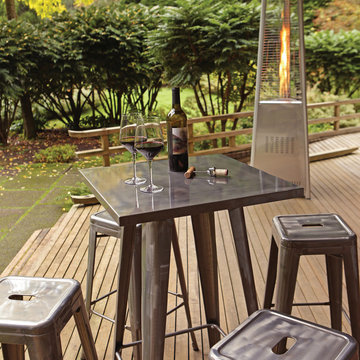 Industrial Pub Table and Stools (5-Piece Set)