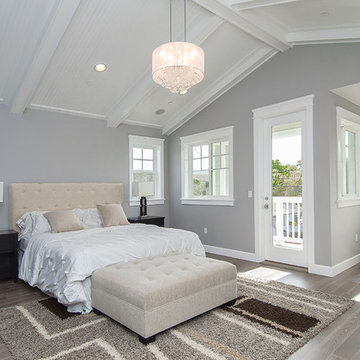 Drum Shade Crystal Chandelier in Transitional Bedroom Casual and Elegant by ET2