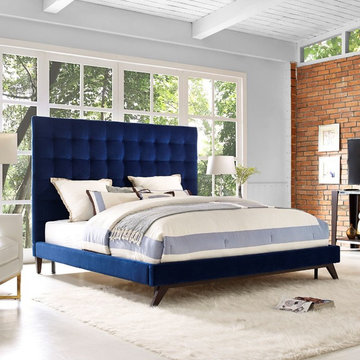 Eden Platform Bed | Navy