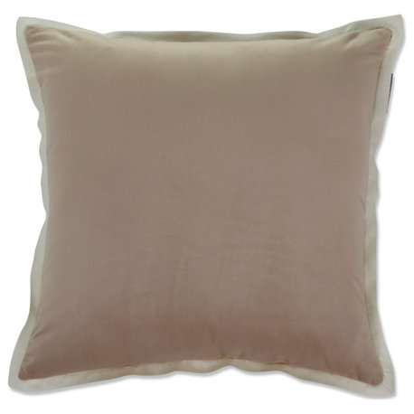 Velvet Flange Natural 18" Throw Pillow