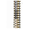 W Series Wine Rack 4 Wall Mounted Metal Bottle Storage, Chrome Luxe, 12 Bottles (Single Deep)