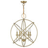 Antique Brass Shabby Chic, Dazzling, Transitional, Country Chandelier