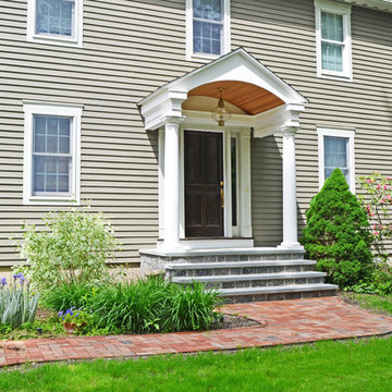 Elegant Front Portico in Sudbury, MA
