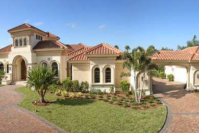 Inspiration for a mediterranean exterior home remodel in Miami