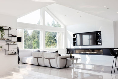 Inspiration for a contemporary living room remodel in Vancouver