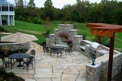 This is an example of a traditional landscaping in New York.