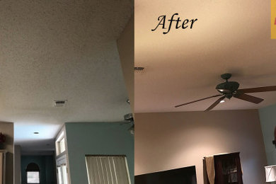 Before and After Popcorn ceiling Removal