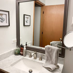 Frame My Mirror - Morgan Framed Wall Mirror, Dark Grey, 20"x48" - The Morgan offers both a contemporary look and a modern feel - sure to complement any style. A gently sloping surface adds a touch of dimension while keeping sleek lines. The Morgan's matte finish comes in Black, White, Dark Grey and Light Grey.