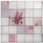 Dundee Deco - Pink Lilacs in Squares 3D Wall Panels, Set of 5, Covers 25.6 Sq Ft - Dundee Deco's 3D Falkirk Retro are lightweight 3D wall panels that work together through an automatic pattern repeat to create large-scale dimensional walls of any size and shape. Dundee Deco brings a flowing, soothing texture with a touch of luxury. Wall panels work in multiples to create a continuous, uninterrupted dimensional sculptural wall. You can cover an existing wall with wall tiles or disguise wallpaper or paneled wall. These modern wall tiles create a sculptural and continuous dimensional surface to any room setting through patterning. Dundee Deco tile creates a modern seamless pattern on a feature wall or art piece.